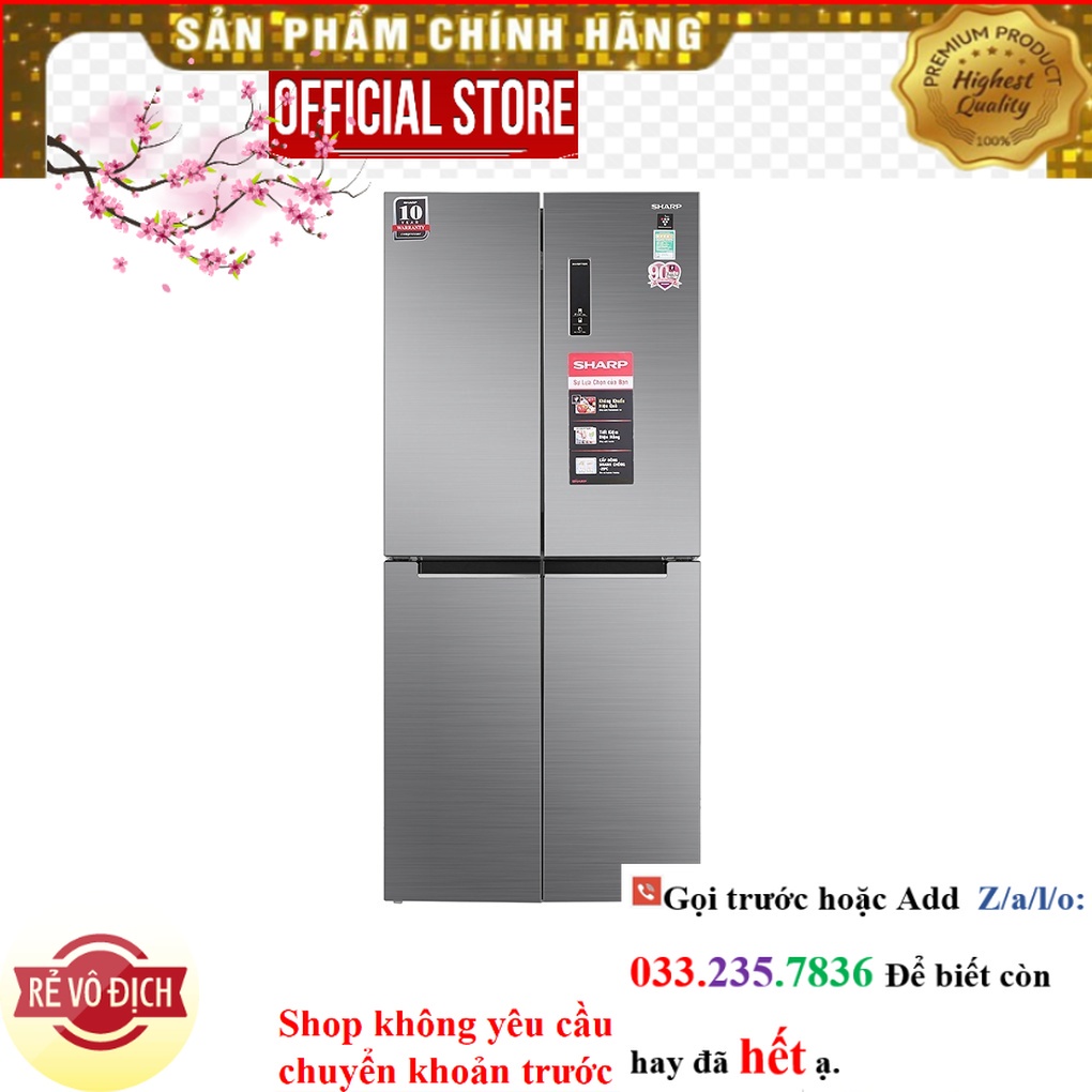 {Mới} Tủ lạnh Sharp Inverter 401 lít SJ-FXP480V-SL