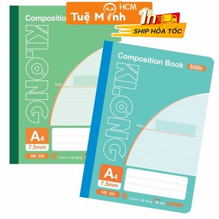 Vở A4 500 trang VPPTUEMINH kẻ ngang-Line may dán gáy, vở KLong MS 324 cho học sinh, văn phòng