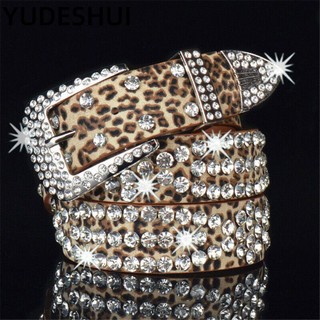 YUDESHUI Thắt Lưng Da PU Thời Trang|Thắt Lưng Đính Hạt Lấp Lánh Có Thể Điều Chỉnh Kích Cỡ