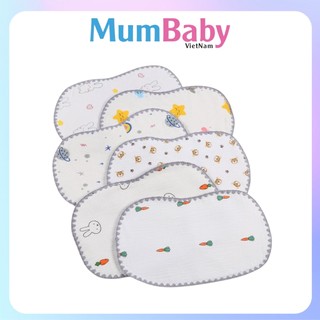 Gối cho bé sơ sinh sợi tre mềm mịn gối xô lõm 10 lớp cao cấp thấm hút mồ hôi MumBaby