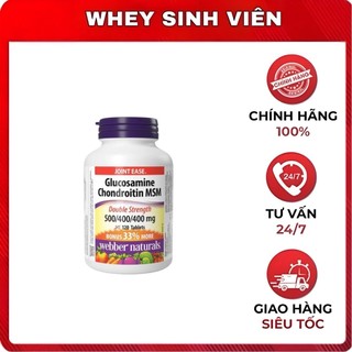 Viên uống Glucosamine Chondroitin MSM WEBBER NATURALS khỏe xương, bổ khớp - Hộp 120 viên TẠI Supplement Hải Phòng