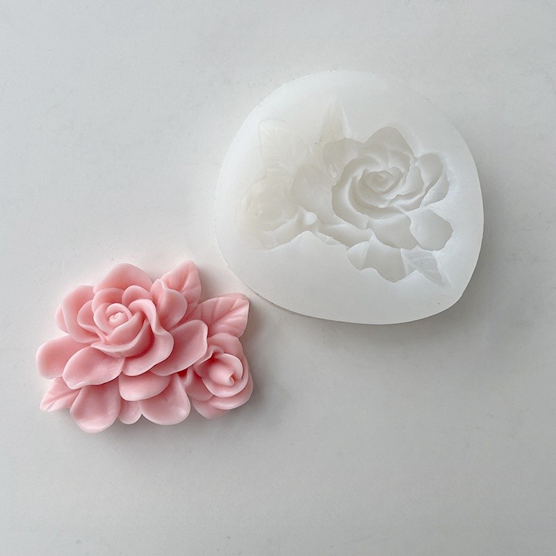 Khuôn nến silicon hoa Gardenia Gardenia Pha lê xà phòng hoa