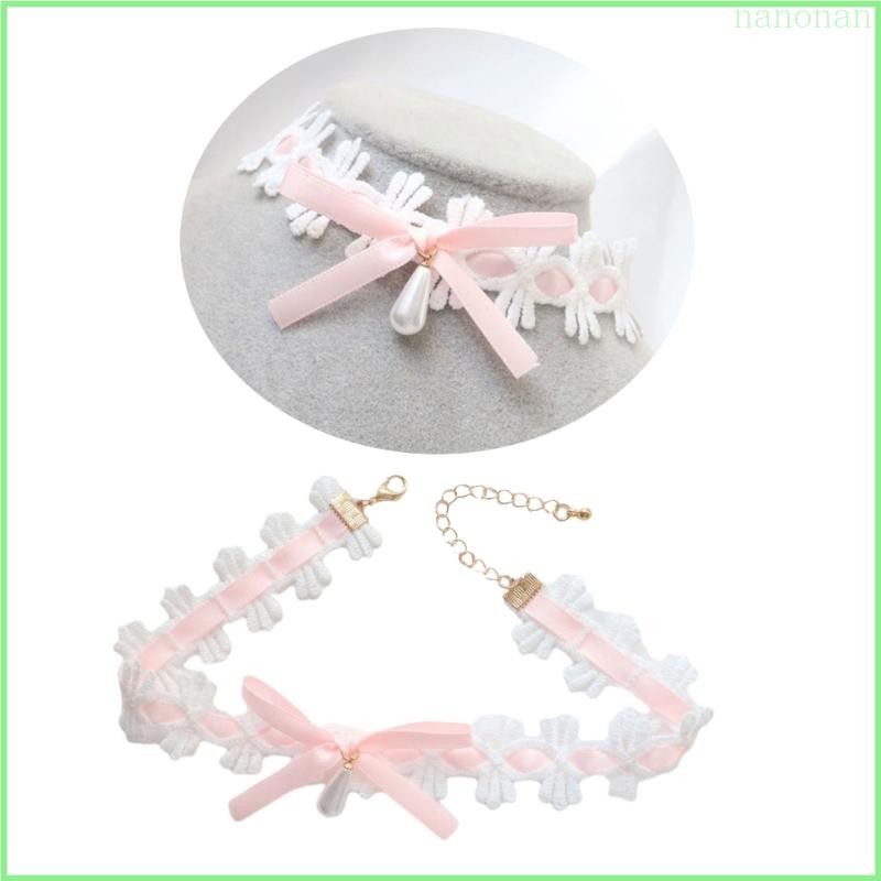 Handmade Cosplay Choker Necklace Maid Cosplay Choker Adjustable Chain Necklace