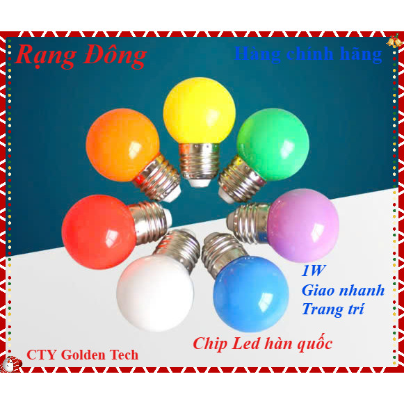 (Chính hãng) Bóng đèn LED tròn 1W Rạng Đông trang trí, Đui E27, tiết kiệm điện, Model A45W/1W