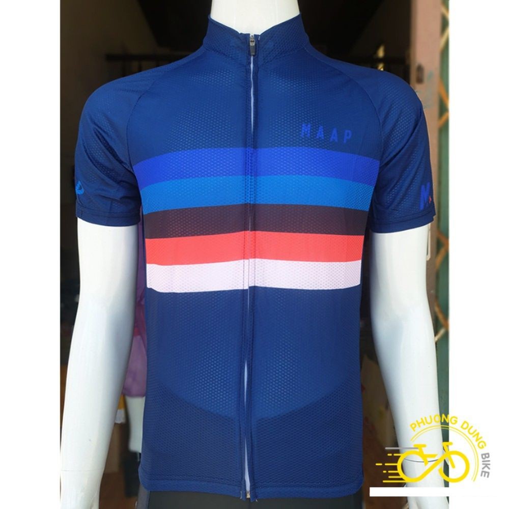 Áo thể thao nam đi xe đạp MAAP – Xanh Đậm phối 5 màu