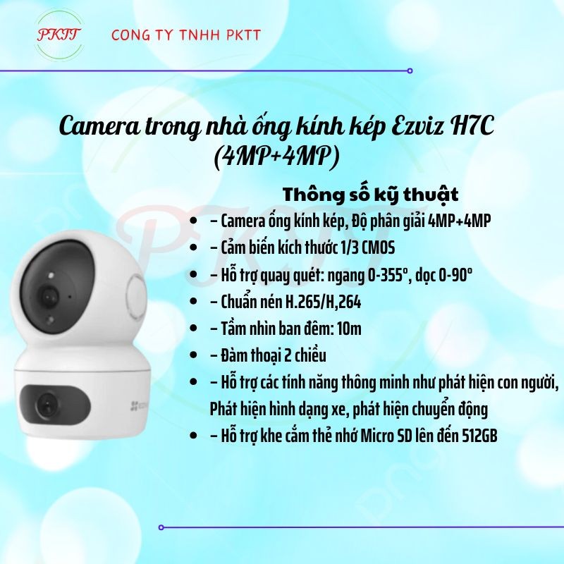 Camera WiFi ống kính kép EZVIZ H7C (4MP+4MP) – Quan sát góc rộng, an ninh tối ưu