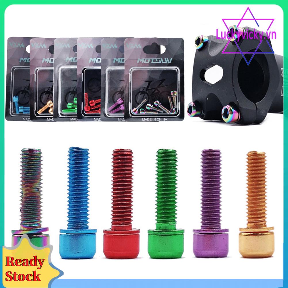 Set 6 Bu Lông m5x18mm Bằng Titan Cho Xe Đạp