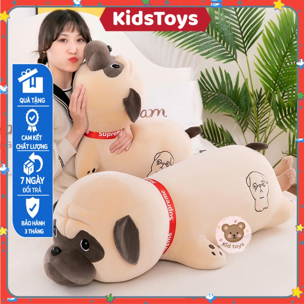 Gấu bông chó Nô tài thú nhồi bông chó Pug Bull mặt xệ nằm mềm mịn đáng yêu hàng cao cấp [Có bảo hành]
