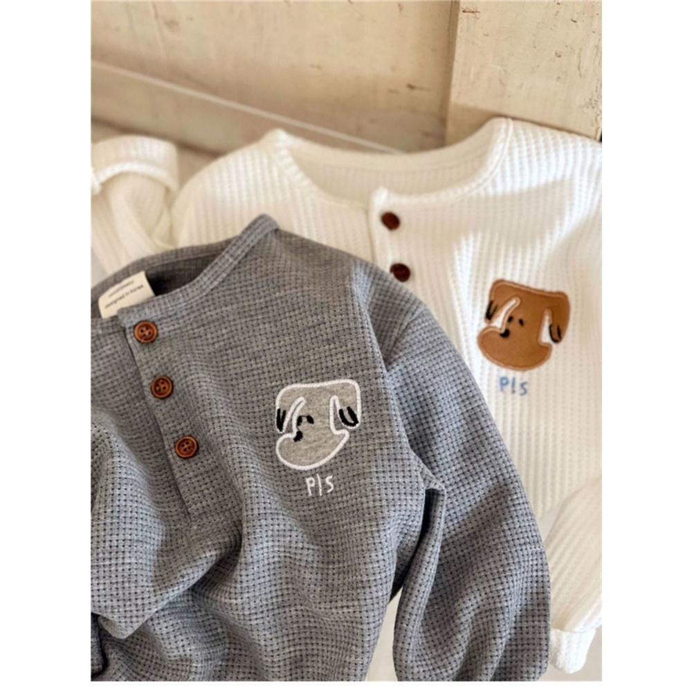 Áo sweater Tay Dài Cổ Tròn Thêu Họa Tiết Hoạt Hình Thời Trang Xuân Thu 2023 Cho Bé Trai Và Gái