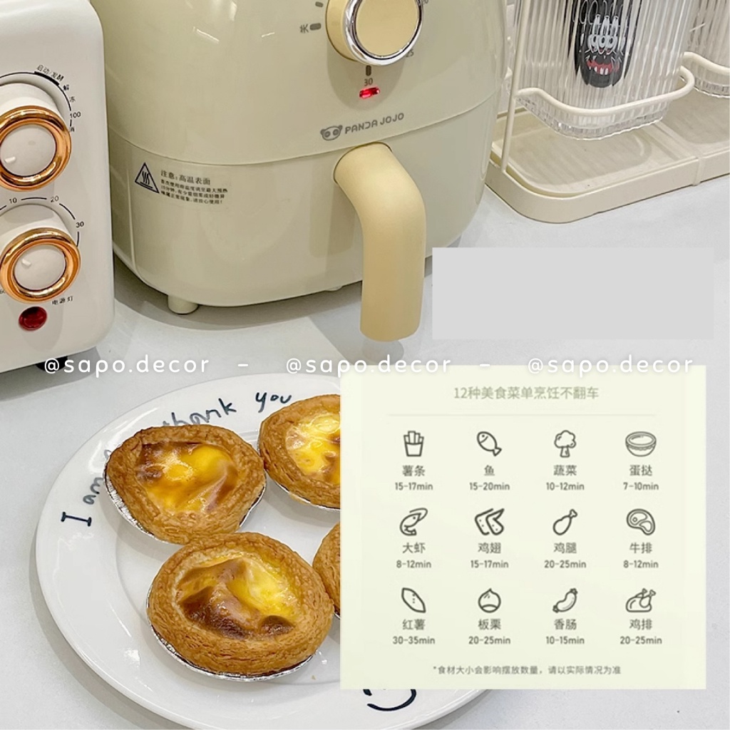 Nồi chiên không dầu Pandajojo mini 2L - Sapo Decor 182