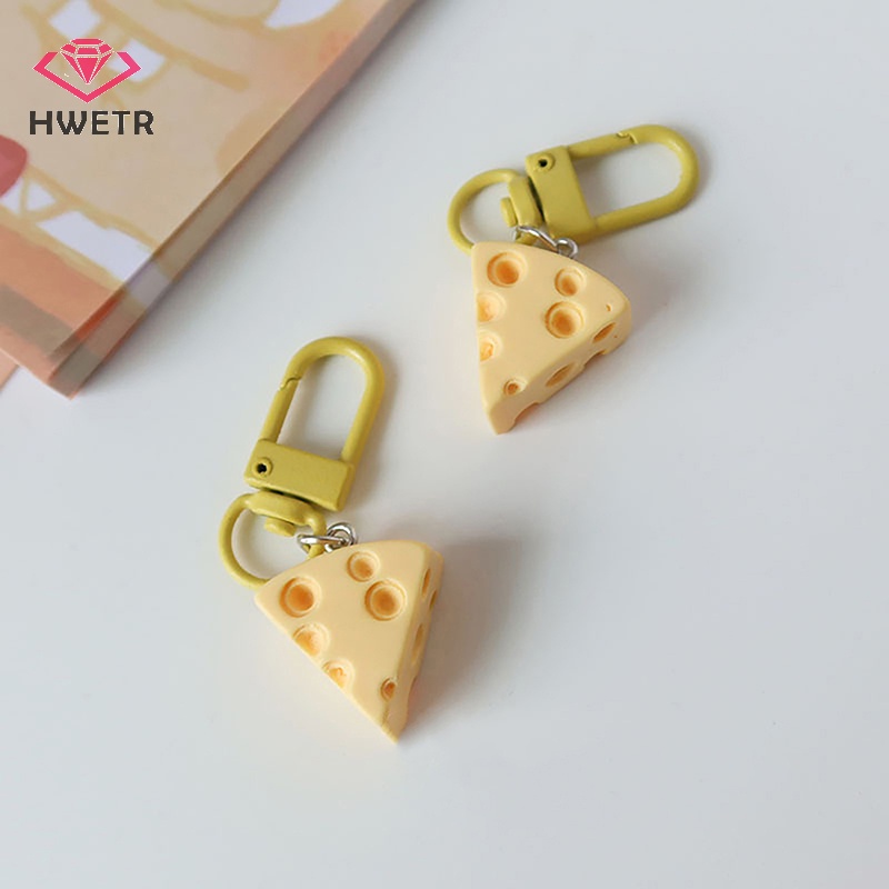 Hwetr Móc Khóa Hình Miếng Phô Mai Ngọt Ngào Dễ Thương Cho Nữ Sinh Mới