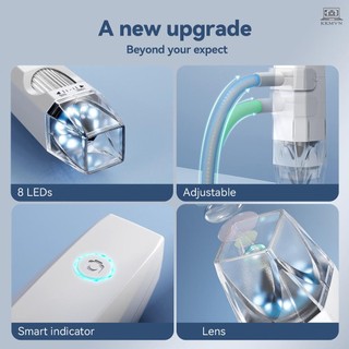 2MP 1080P WiFi Electron Microscope USB Mobilephone Computers Connecting Microscope Photo Video Taking Portable Electron Microscope with 8 LED Lights Bendable Stand