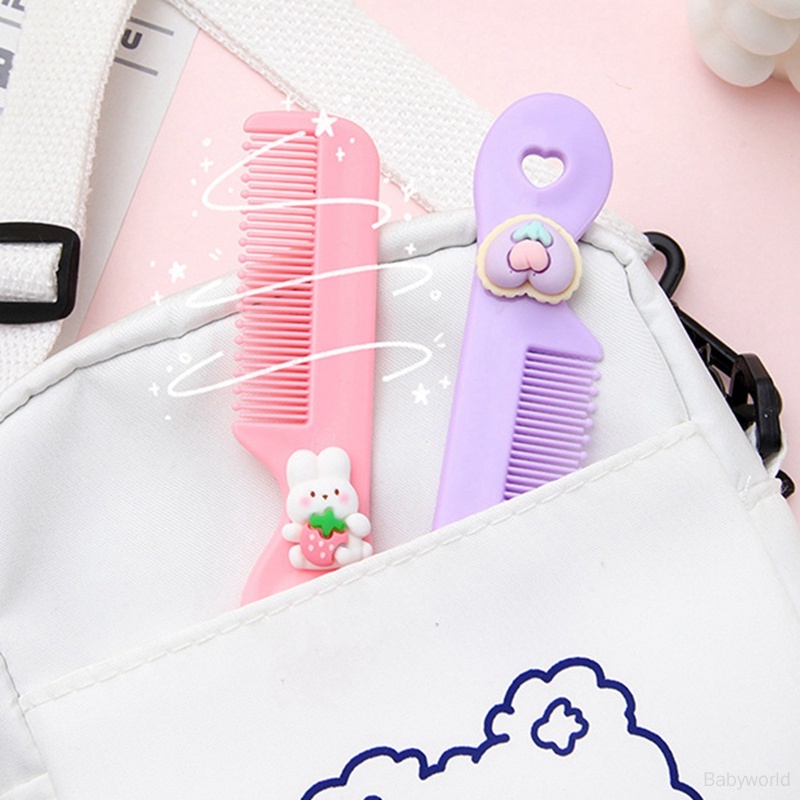 Lược mini Màu Kẹo Dễ Mang Theo Không Làm Đau Da Đầu Cho Bé Gái