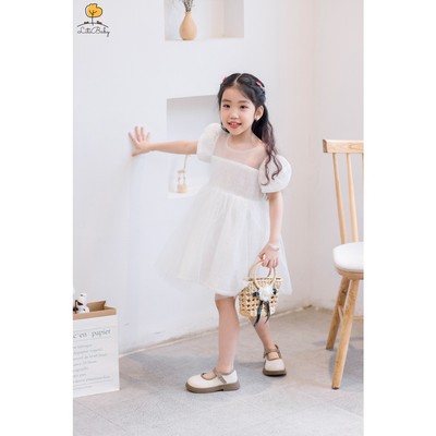 Váy ren dịu dàng xinh gái LITIBABY cho bé gái 10kg - 24kg