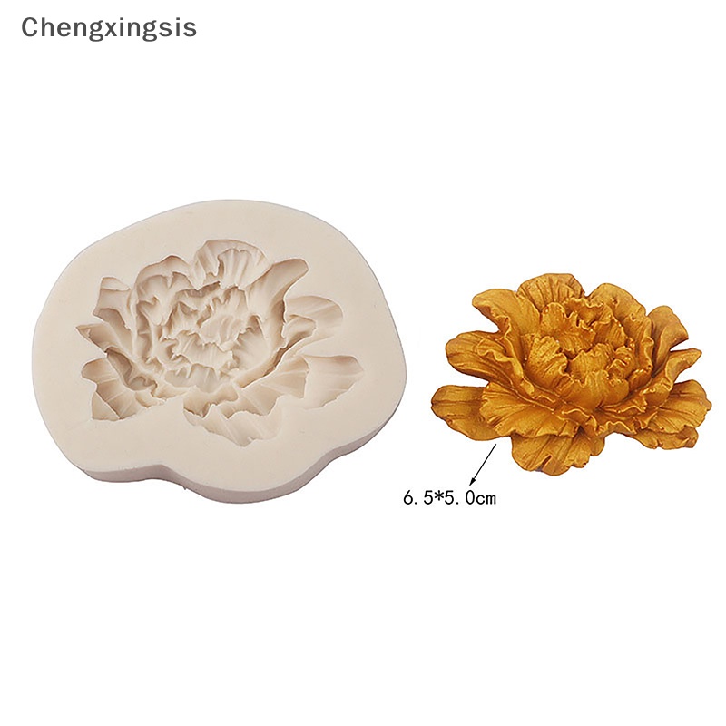 1 Khuôn silicone Hình Hoa Mẫu Đơn / Hoa Sen / Hoa Hồng / Hoa Hồng Trung Quốc Trang Trí