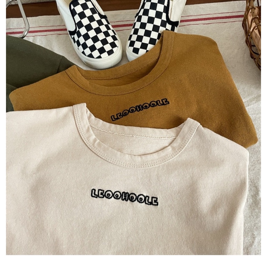 Áo Thun cotton Sáp Mềm Mại Tay Dài Thêu Họa Tiết Thời Trang Mùa Xuân Dành Cho Trẻ Em