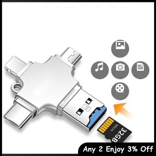 Đầu Đọc Thẻ Nhớ micro sd usb 3.0 4 Trong 1 iphone