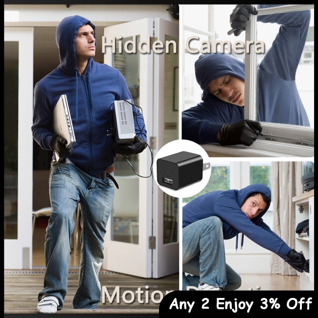 Máy Quay An Ninh zevaret hd 1080p mini Gắn Tường Kèm Sạc usb Tiện Dụng Cho Gia Đình