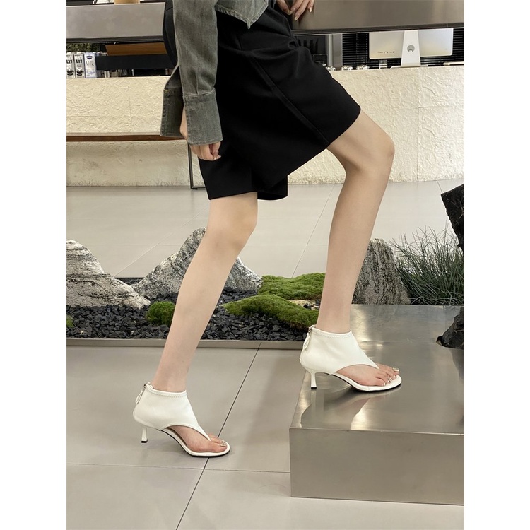 Giày Cao Gót Mũi Nhọn Phối Khóa Kéo Sau Thời Trang Dành Cho Nữ