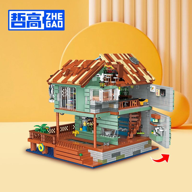 Hàng Mới Về zhegao Bộ Đồ Chơi Mô Hình Nhà Hàng harbin Phong Cách Đường Phố Cho Nữ diy