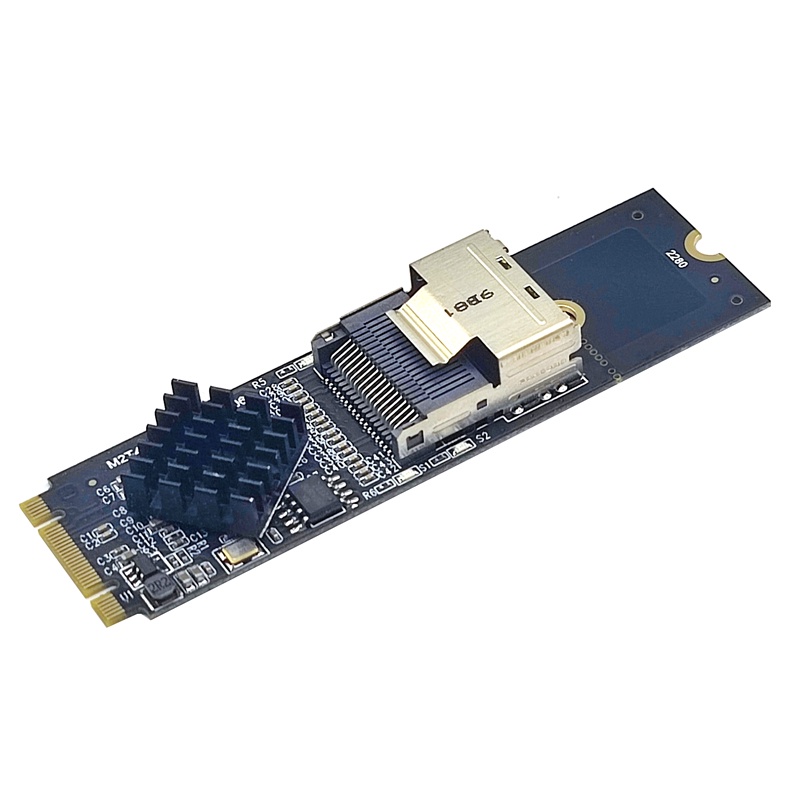 M.2 NVME sang Mini SAS SFF-8087 Thẻ mở rộng Hỗ trợ 4 cổng SATA3.0 6Gbps HDD SSD SATA Bộ điều khiển S