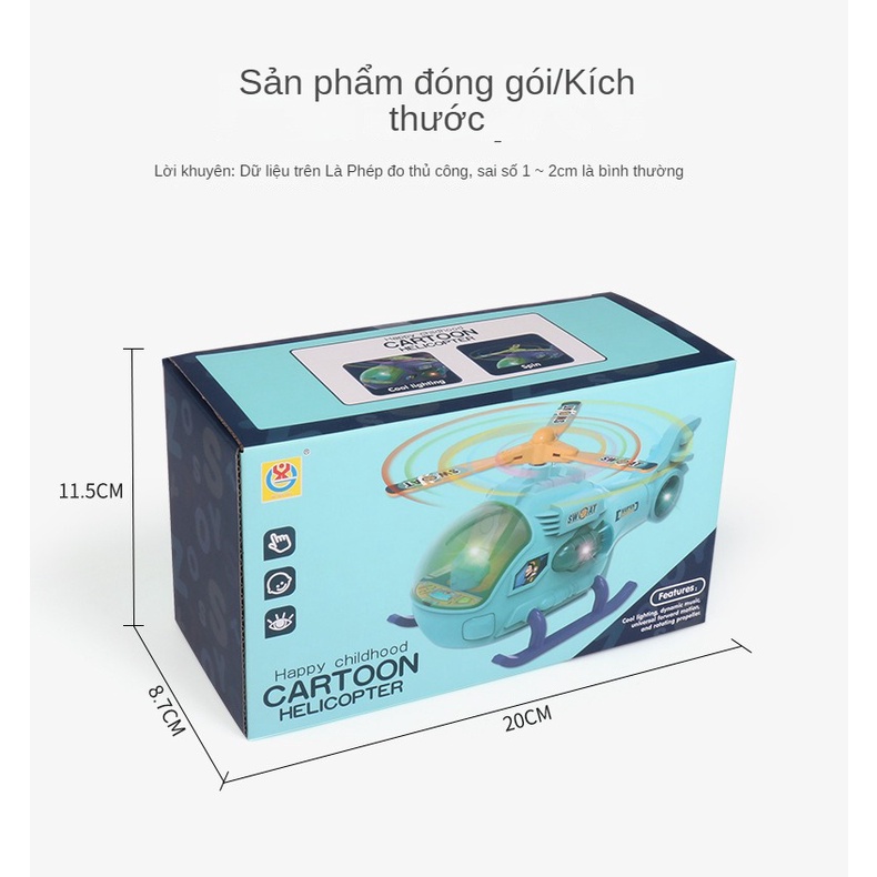 Đồ Chơi Mô Hình Máy Bay Trực Thăng Điện Tử Có Nhạc Và Đèn Thông Dụng Cho Bé Trai