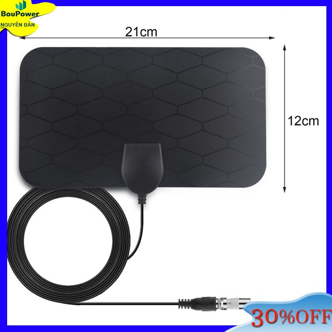 Boupower Ăng Ten Kỹ Thuật Số Trong Nhà 50 Dặm dvb-t2 vhf 47-230mhz Uhd 470-862mhz