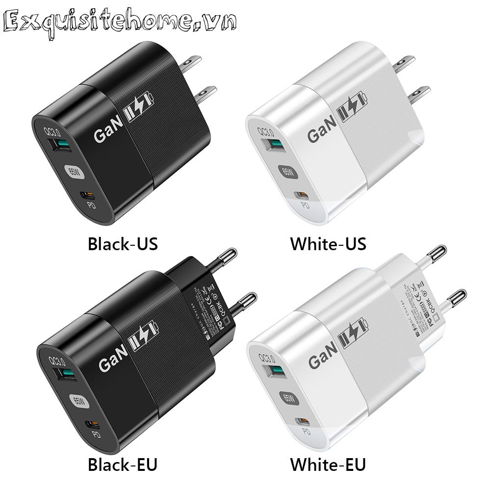 Bộ sạc điện thoại 65w gan type-c bộ sạc usb 3.0 cho huawei xiaomi samsung