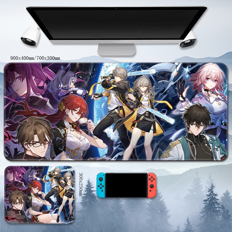 Trailblazer Mouse Pad Honkai: Star Rail Gaming computer keyboard mat Stelle ACGN Caelus anime Kafka animation Himeko Genshin Impact March 7th protagonist table mat