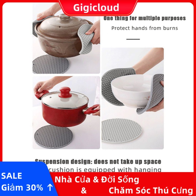 Gigicloud Bộ Găng Tay silicone Dùng Cho Lò Nướng Bánh Trong Nhà Bếp