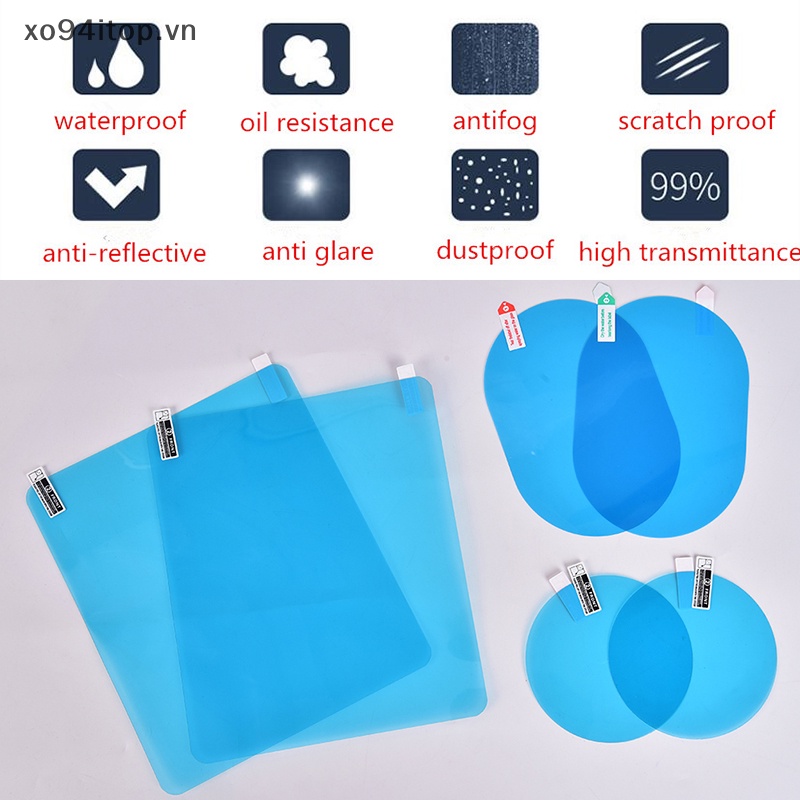 Xoitop Bộ 2 Miếng Dán Chống Thấm Nước Chống Sương Mù Cho Gương Chiếu Hậu Xe Hơi vn