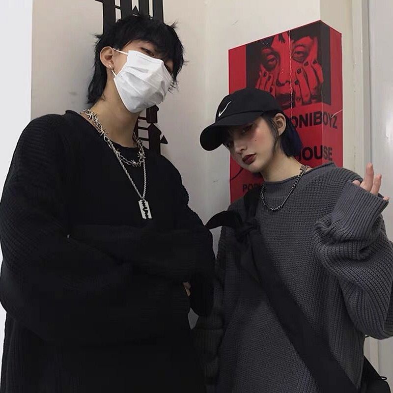 Áo sweater Tay Dài Dáng Rộng Phong Cách Hàn Quốc Thời Trang Thu Đông Mới Cho Cặp Đôi