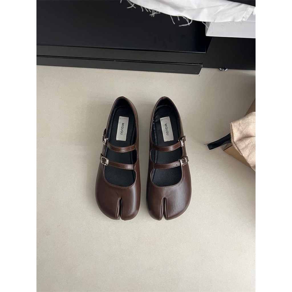 Sk Giày Da Mũi Tròn Hai Khóa Cài Thanh Lịch Thời Trang 2023