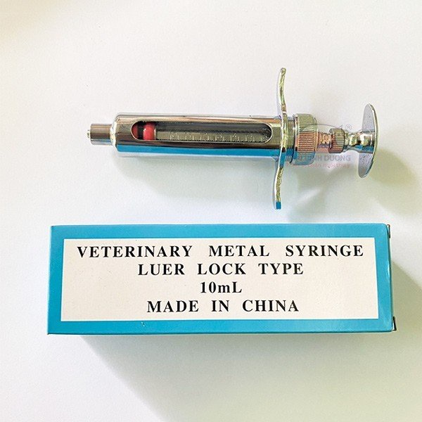 Xi lanh Inox, hợp kim mạ inox, sử dụng cho gia súc - 2 dung tích 10ml, 20ml