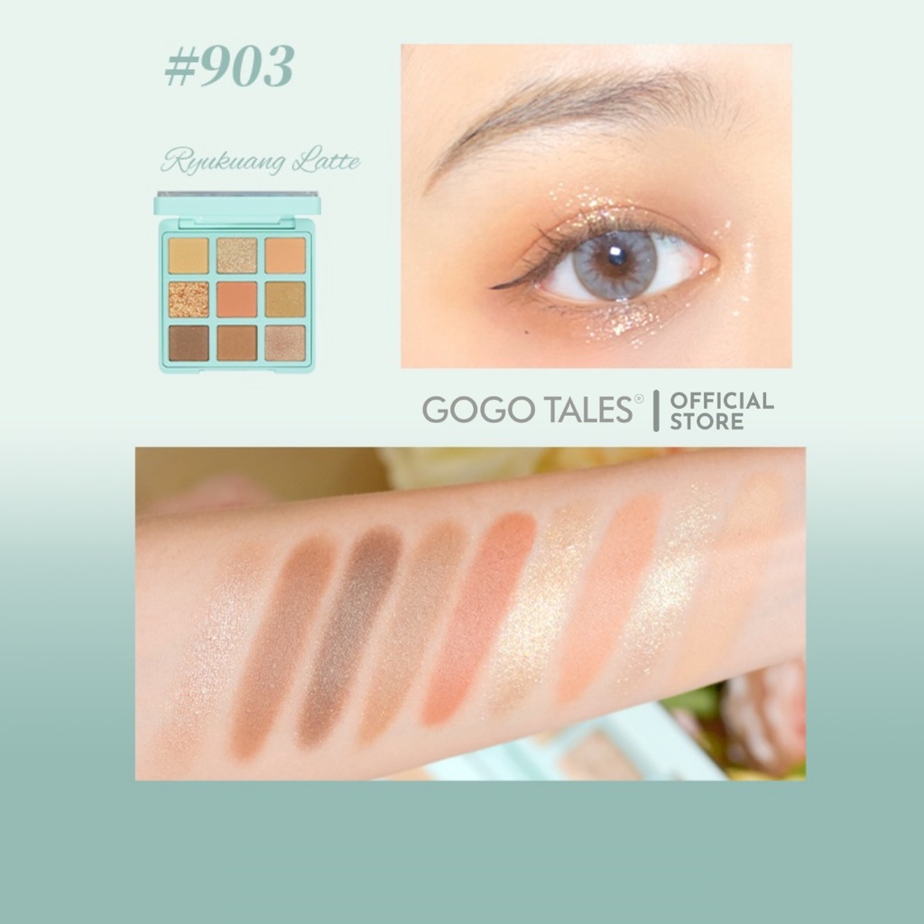 Bảng phấn mắt  gogo tales nội địa trung 9 ô Bảng màu mắt Chamm chống thấm nước lâu trôi Monet Garden GT289 .