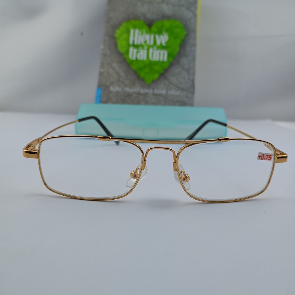 Kính lão gọng dẻo titan mặt vuông có độ từ 0.5-6.0 hàng thanh lí
