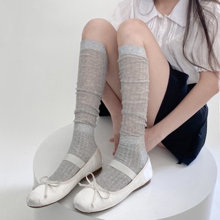 Vớ Sọc Trắng Phong Cách Nhật Bản Đơn Giản