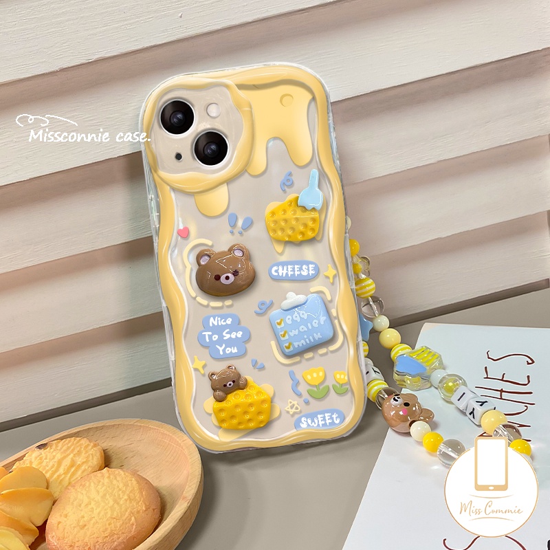 Hoạt Hình Ốp Điện Thoại Mềm Hình Gấu Bông Phô Mai 3d iphone 11 15 12 13 14 pro max xr x 7plus xs max 7 6 6s 8 15 plus se