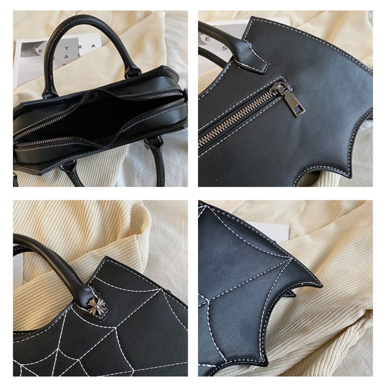 Mlksrh kqes Túi Xách Da pu Hình Dơi Thời Trang Âu Mỹ Vui Nhộn Chống Xóc Cho Nữ Dịp halloween