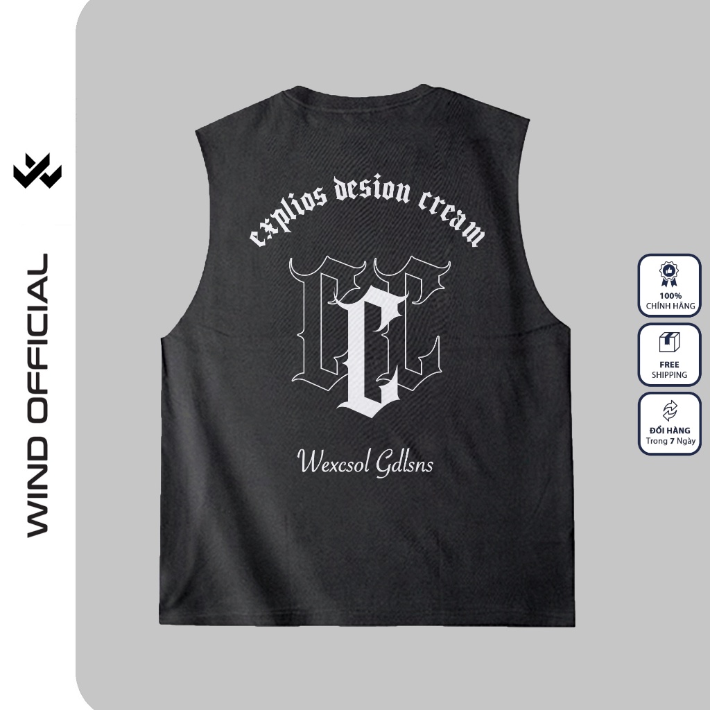 Áo ba lỗ unisex WIIS form rộng sát nách 3C tanktop thời trang nam nữ oversize