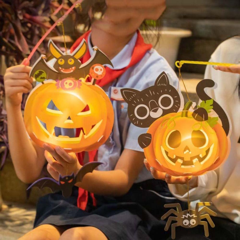 Umbub Đèn Lồng Bí Ngô halloween Phát Sáng diy Trang Trí Tiệc halloween Cho Trẻ Em