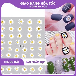 Phụ kiện nail Sticker dán móng hoa cúc trắng 0966