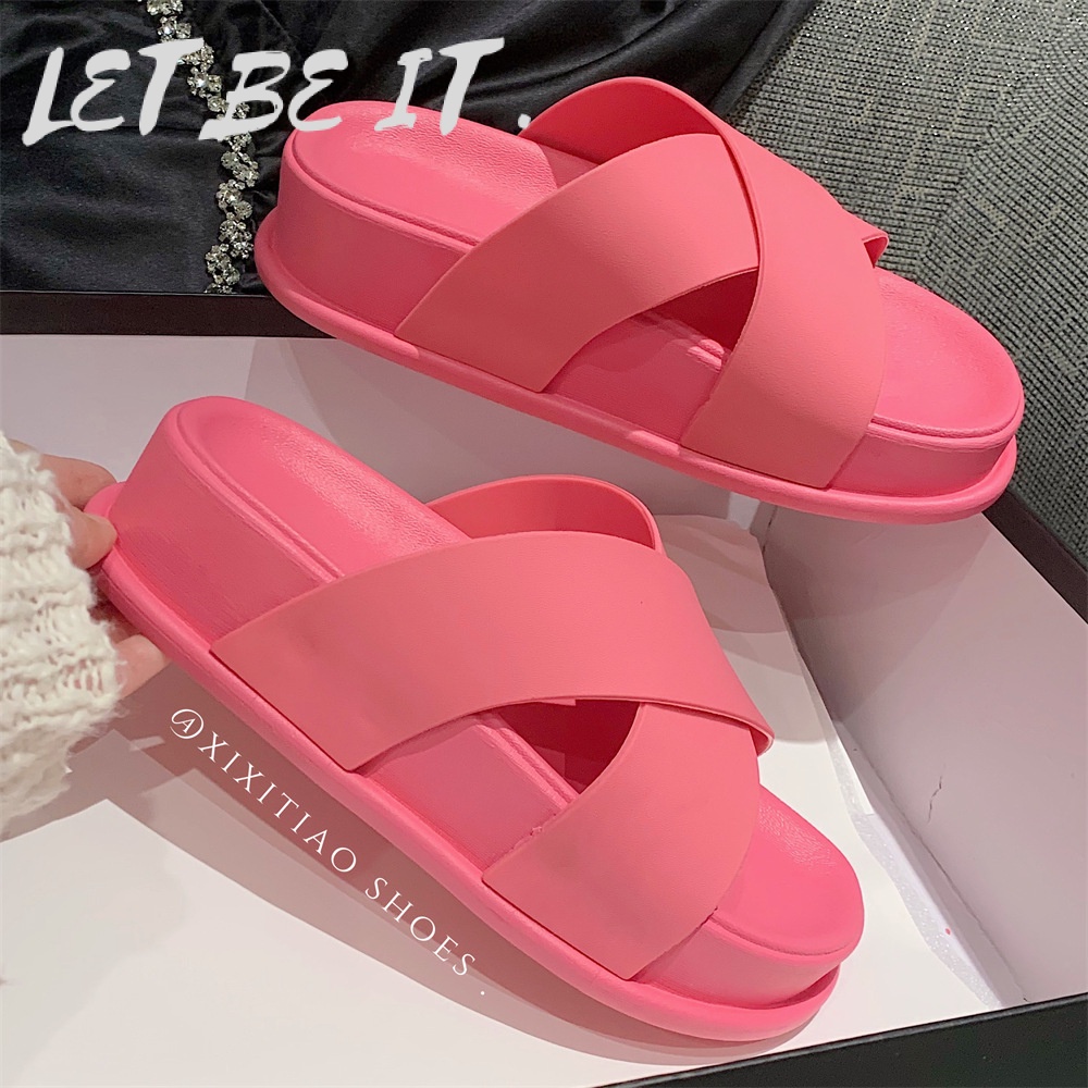 CHENRUISEN dép sandal nữ dép đế cao 2023 Đáy dày chống trơn trượt FDL2390VTK38Z230920