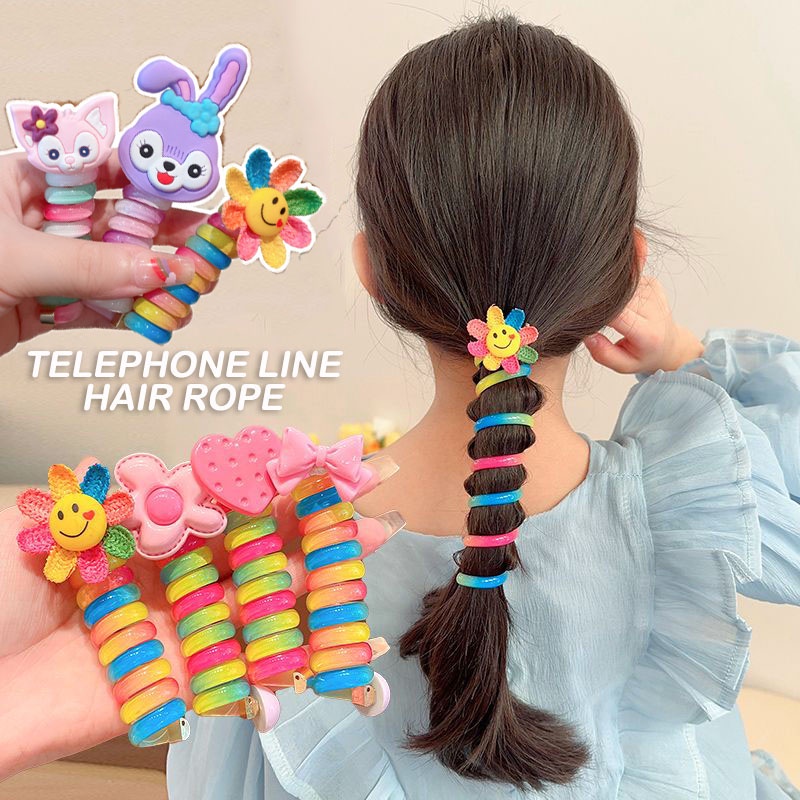 Dây Buộc Tóc Dạng Xoắn Cao Su Thời Trang Nhật Bản