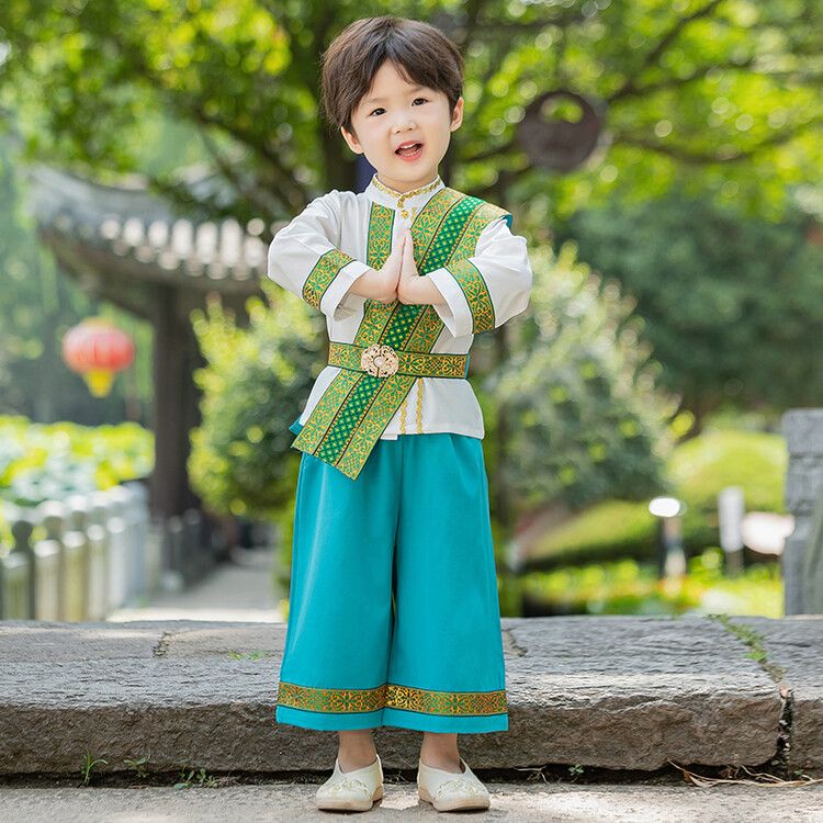 Trang Phục Hóa Trang Công Chúa jasmine Thái Lan Phong Cách Dân Tộc Cho Bé Trai ykk