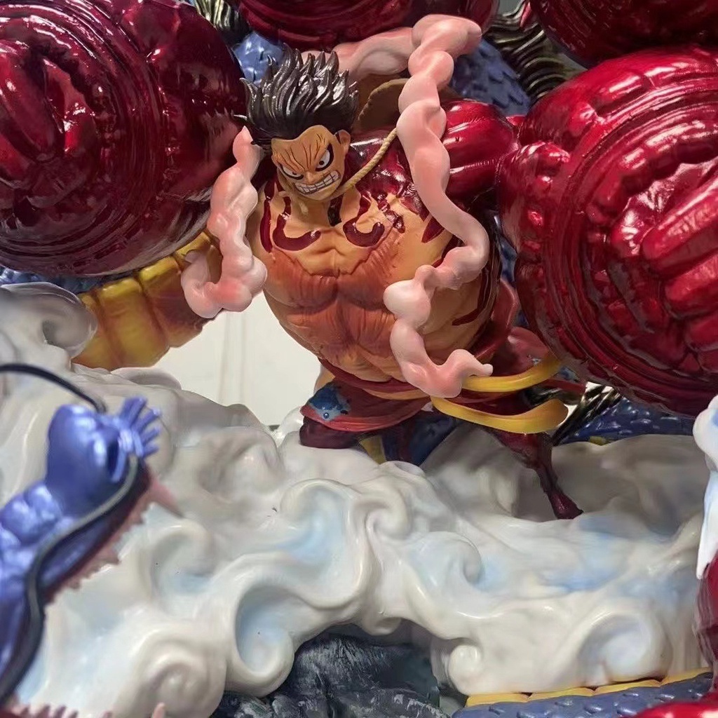 Mô hình one piece luffy gear 4 vs kaido hàng nét