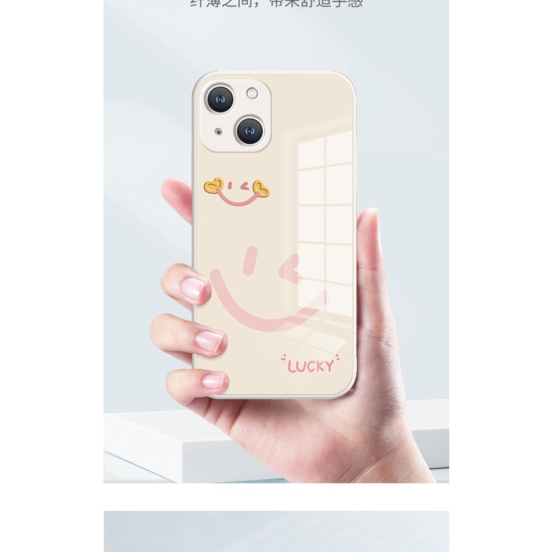 Ốp Điện Thoại In Hình Mặt Cười Đơn Giản Cho iphone 1413promax 12 Mini 11 7 8plus xsmax