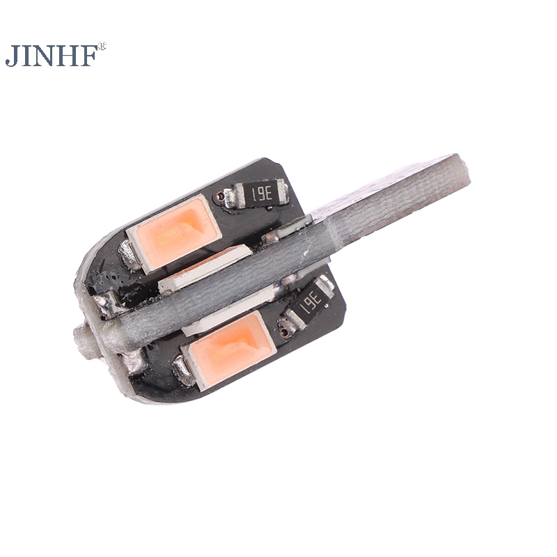 Jinhf Set 2 Bóng Đèn led t10 5630 8smd 12v 8000k Ánh Sáng Trắng Dành Cho Ô Tô