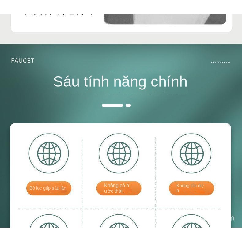Đầu Lọc Vòi Nước Sáu Lớp Có Thể Tháo Rời Tiện Dụng Cho Gia Đình