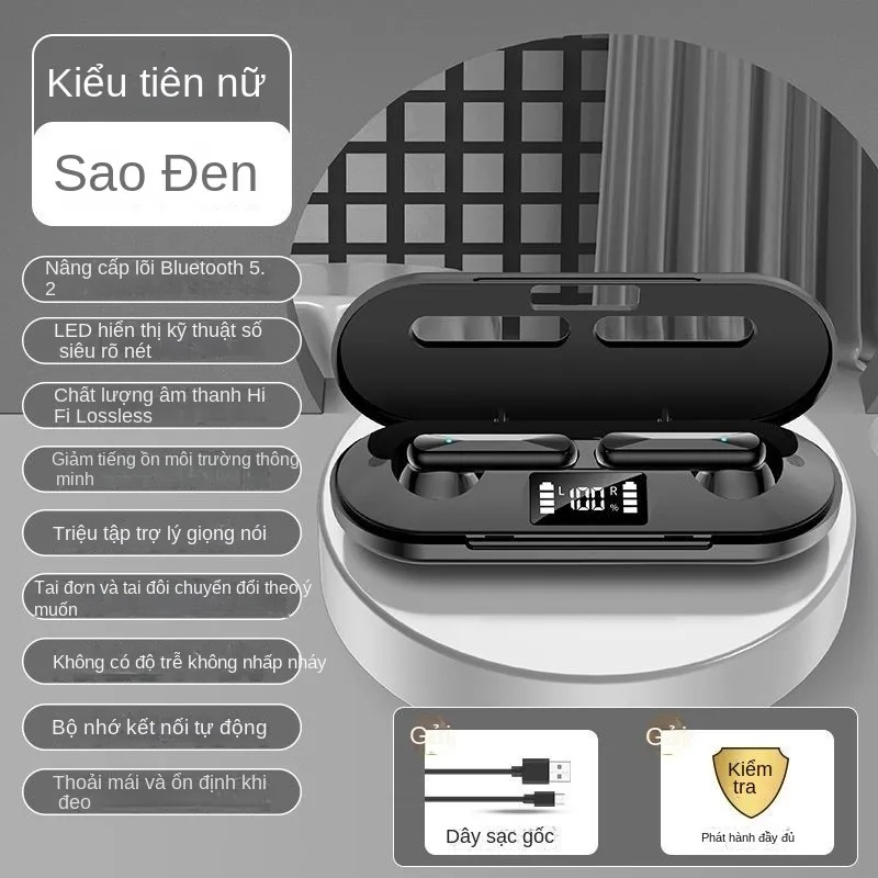 2023 tai nghe Bluetooth không dây mới, tai nghe thể thao mini cao cấp Android Apple